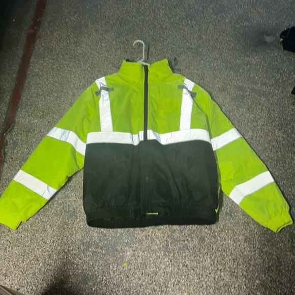Body Guard Safety Gear Heavyweight Yellow Reflective Warm Jacket - Picture 1 of 9